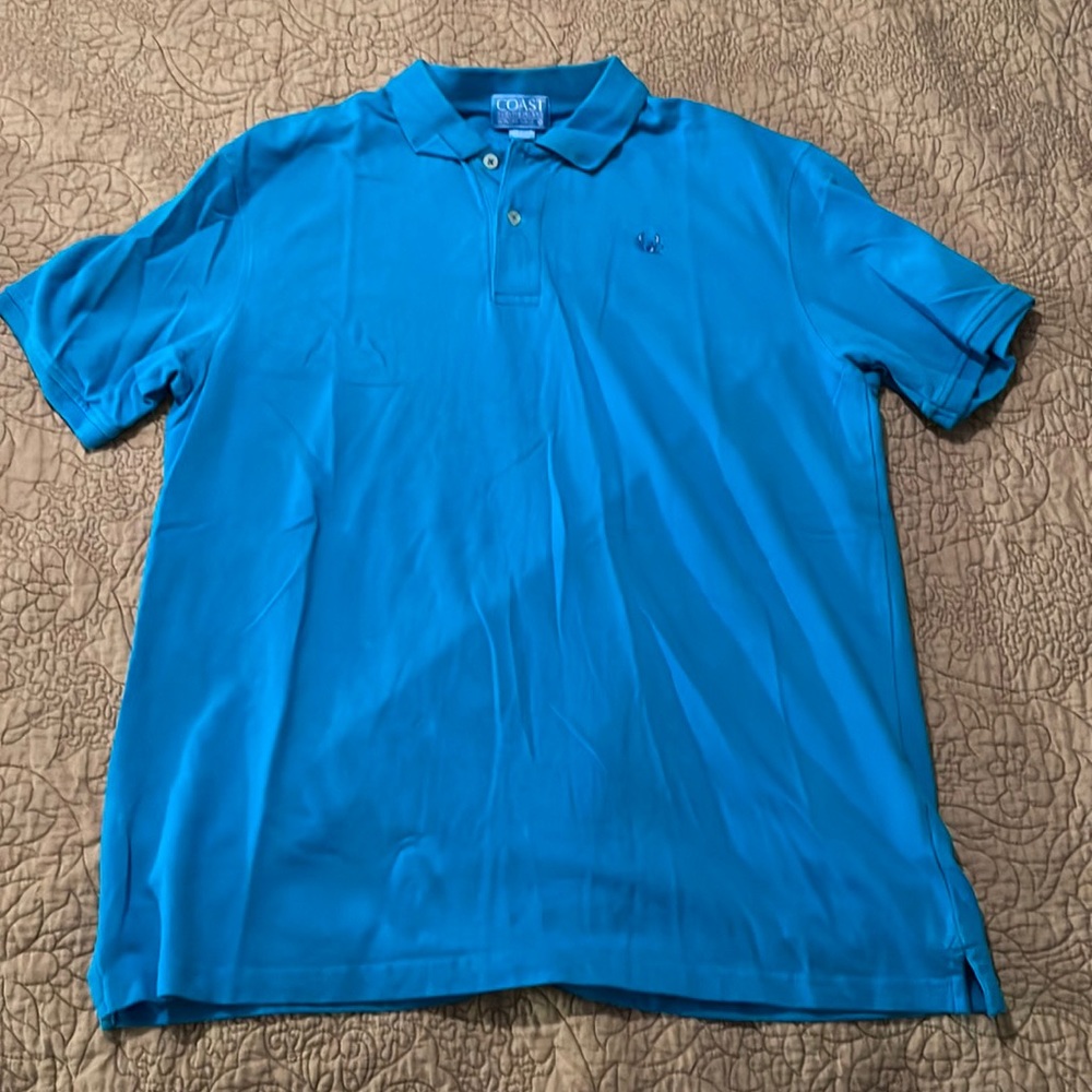 Coast Pawley’s Island Winyah Polo. Medium. Blue.